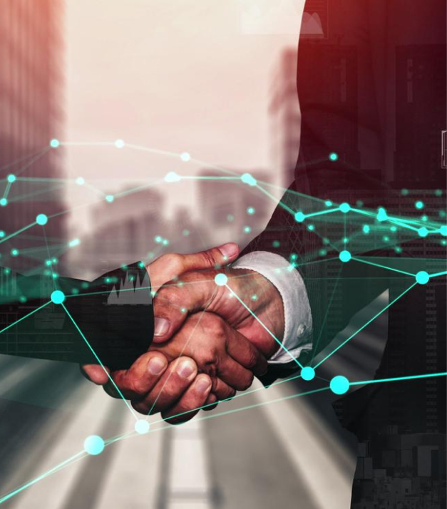 Business handshake representing regional partnership